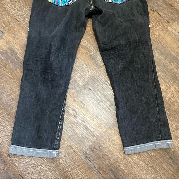 COOGI 101-041747 7/8 25 WASHED BLACK STRAIGHT LEG W/TOP STITCHING&CONTRAST CUFF - Picture 3 of 16